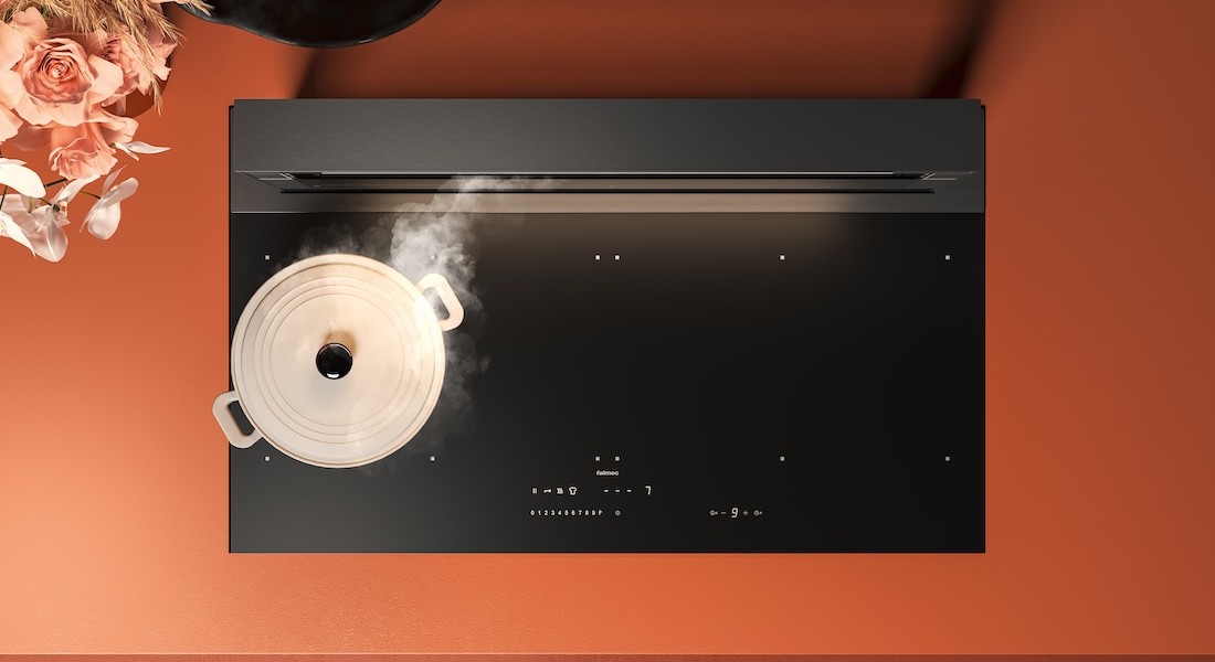 Onzichtbare werkbladafzuiging van Falmec