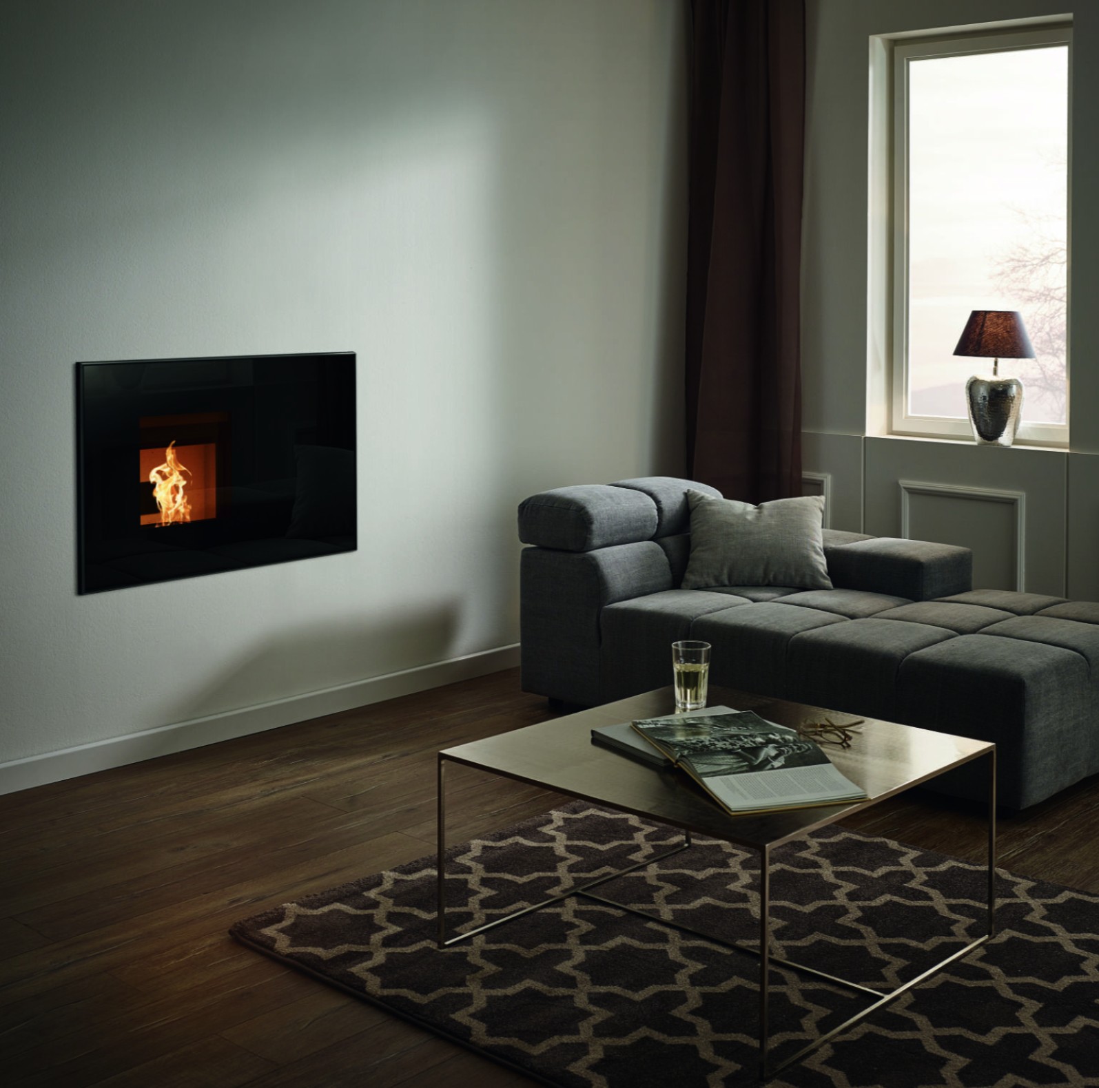 Een inbouwcassette op pellets van RIKA, de Interno