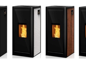 Stille Oostenrijkse pelletkachel met zijpanelen naar keus