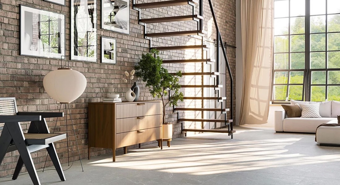 Een natuurlijke steenlook met vloertegel Vein