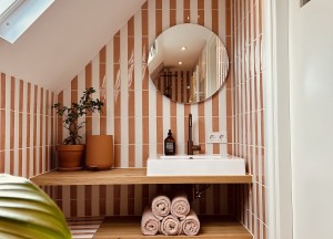 Pure peach | Designtegels - Designtegels.nl