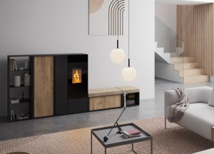 Pelletkachel en meubel in 1 - RIKA