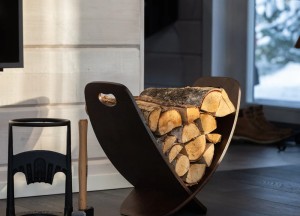 Firewood Stand Espresso - Houtmand