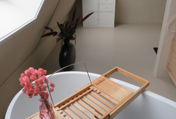 Badkamer vloer en wand | Springer Stucdesign - Springer Stucdesign