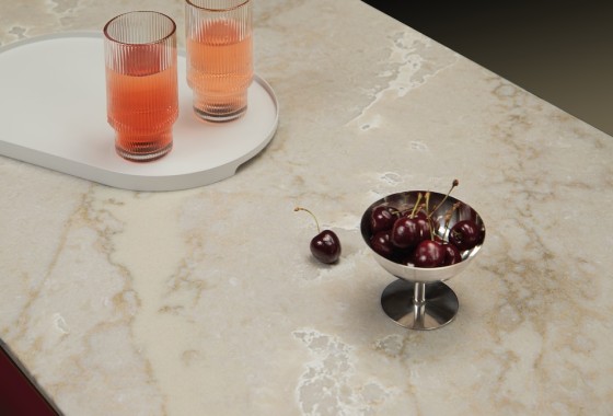 Composiet werkbladen met marmerlook voor elke keuken