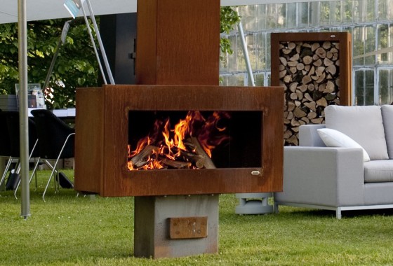 Ook in de winter naar buiten dankzij een tuinhaard