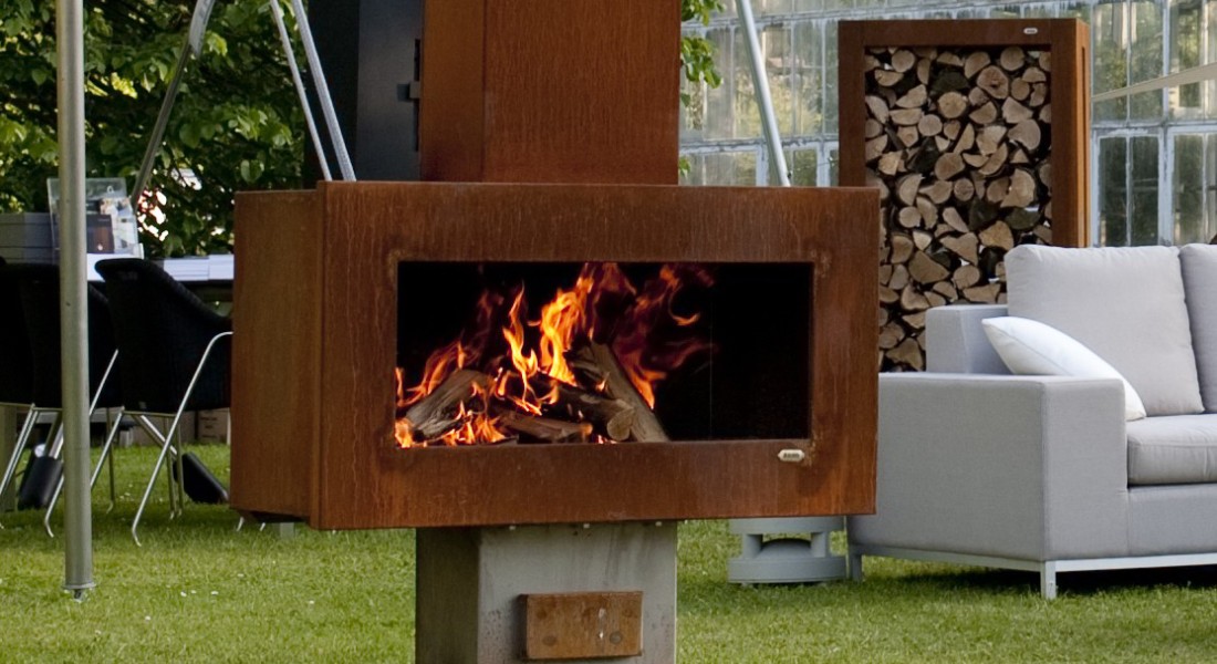 Ook in de winter naar buiten dankzij een tuinhaard