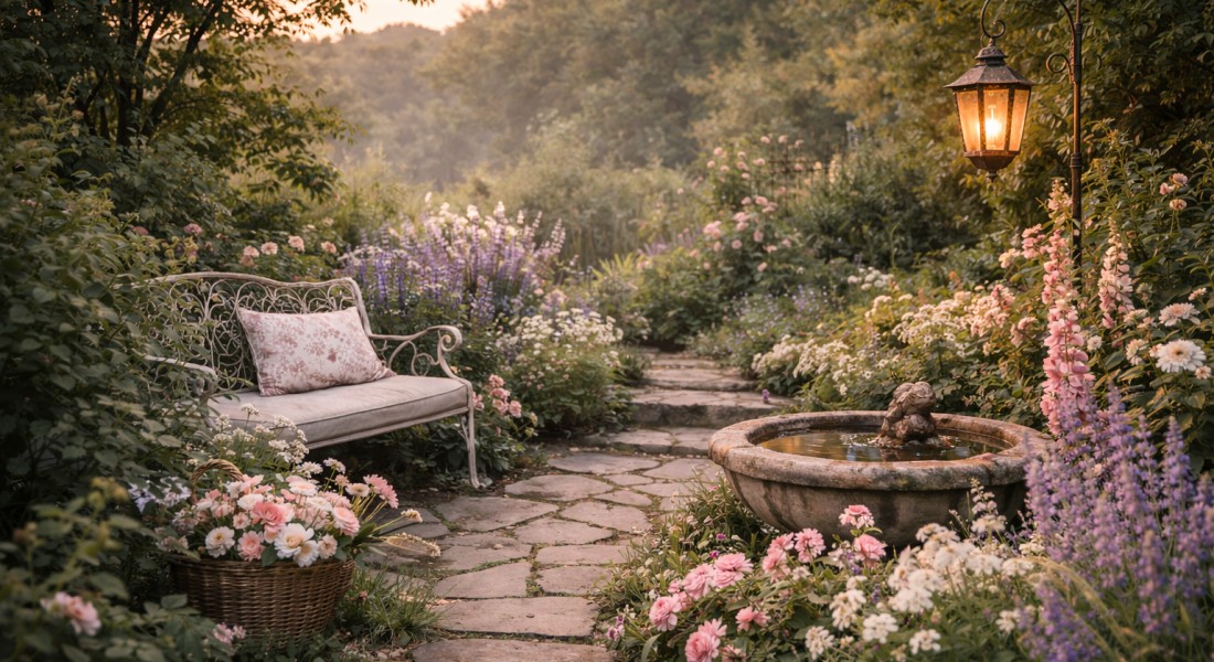 Romantische tuin: kleur, geur en nostalgische details