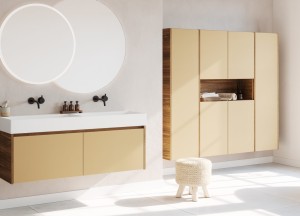 Badkamermeubel Ledge: rustig ontwerp, slim gemaakt