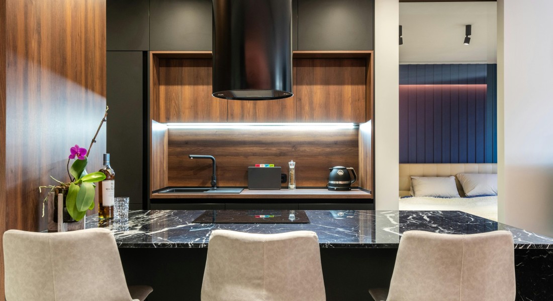 Comfortabel en stijlvol zitten aan het kookeiland