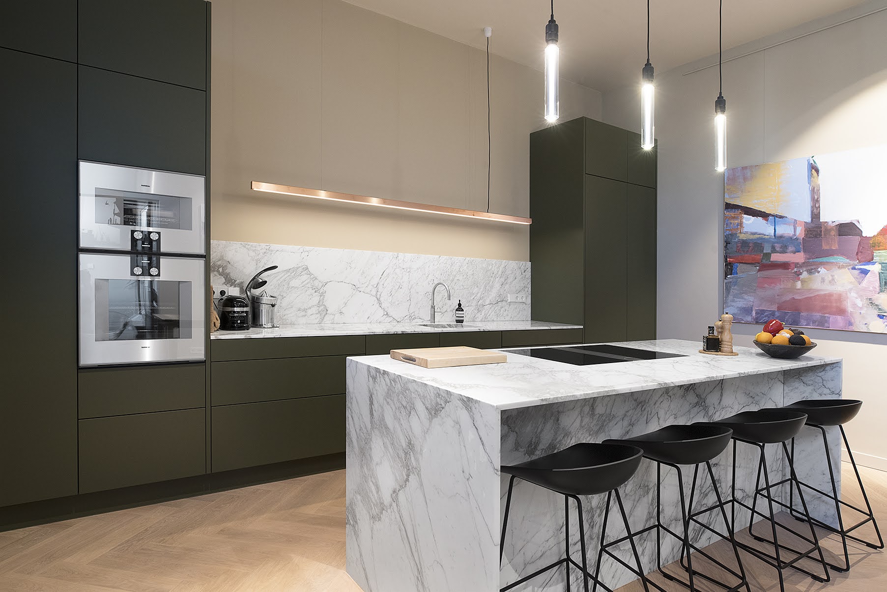 Groene designkeuken | Kitchenstudio