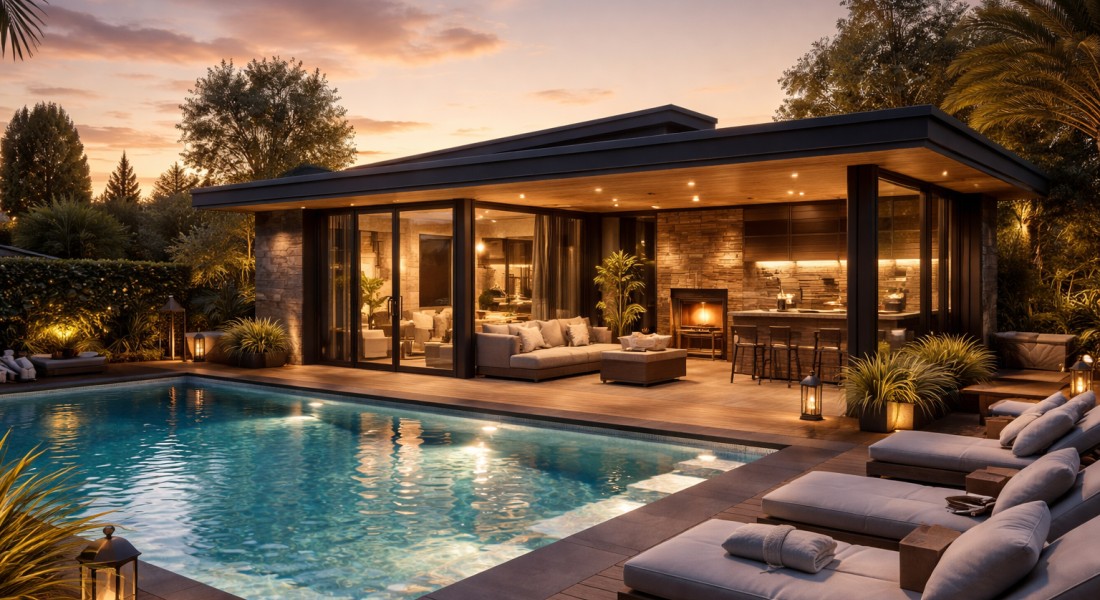 Poolhouse inspiratie: meer dan alleen een kleedruimte