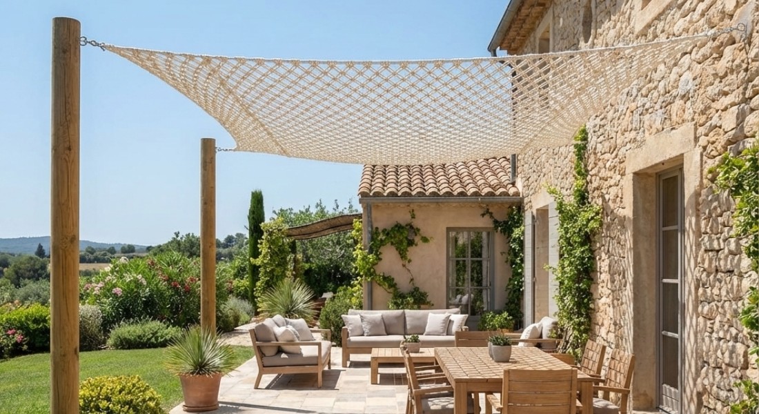 Macramé schaduwdoeken: sfeervolle schaduw met een bohemian uitstraling