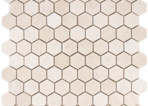 Mosaic Hexagon Plain Bottocino | Designtegels