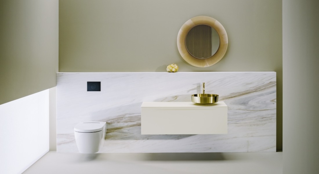 Ontdek de waskom in geborsteld roestvrij staal