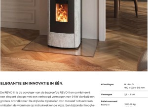 Een moderne RIKA pelletkachel met een vernieuwd jasje