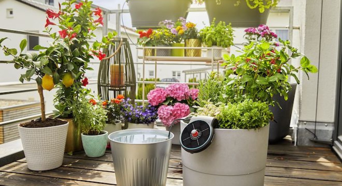 Water geven met zonlicht