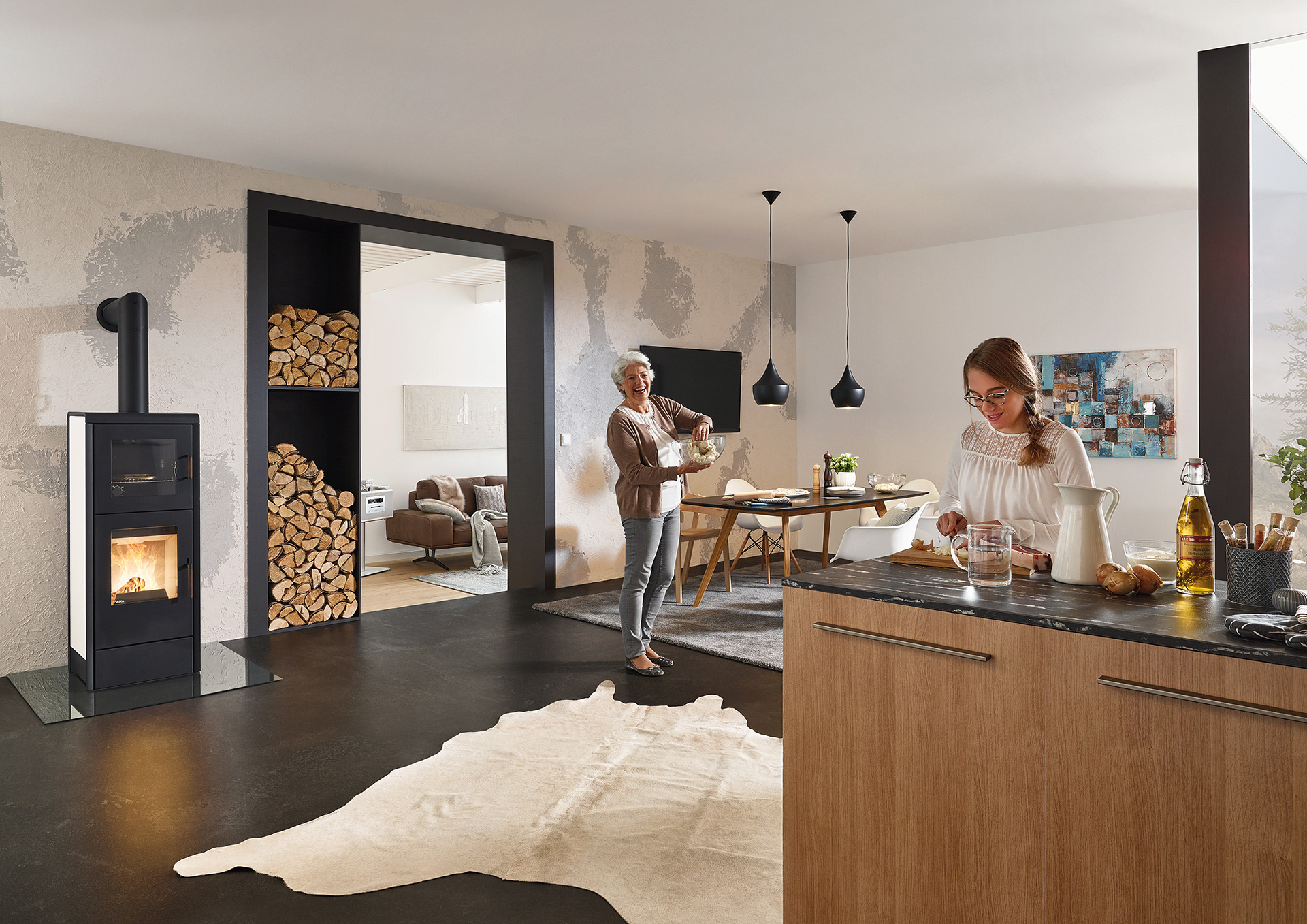 RIKA Back houtkachel met oven