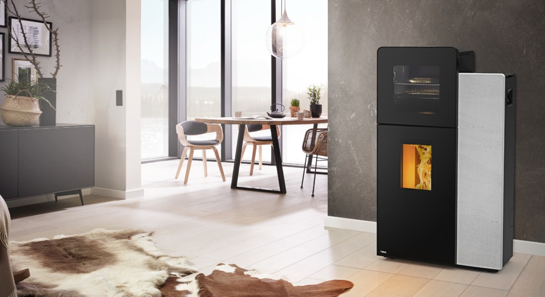 RIKA Domo Back: verwarmen én koken in één pelletkachel