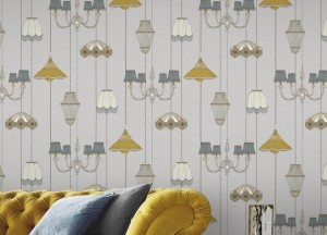 Kroonluchters tegen de muur - 