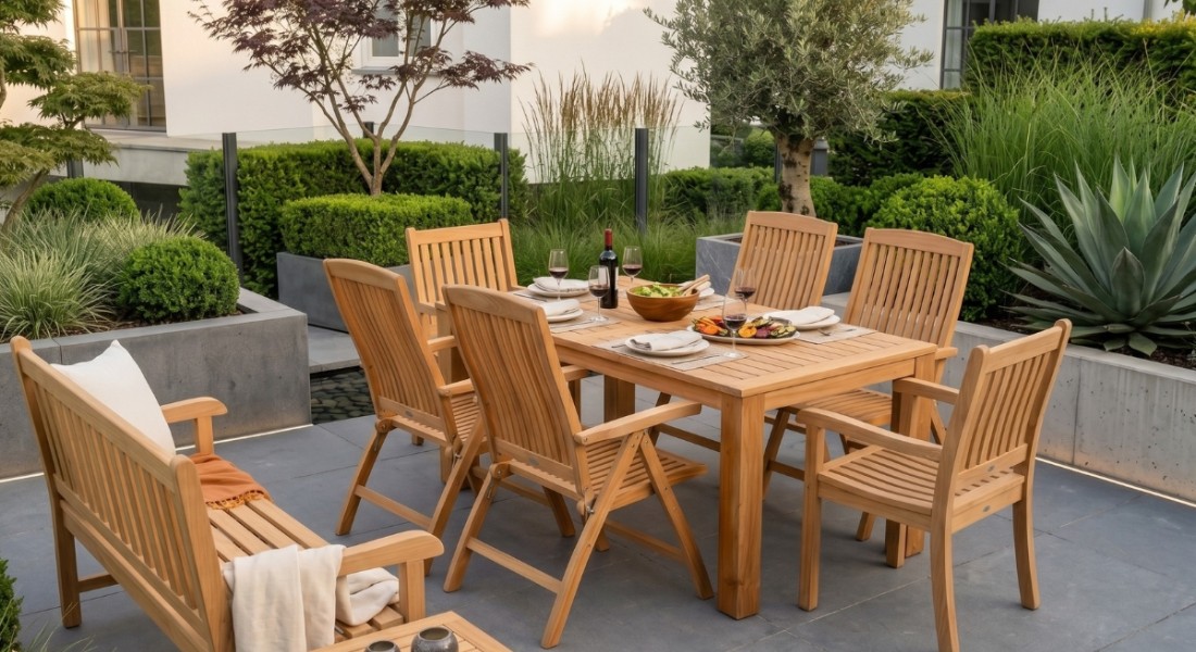 Waarom teakhouten tuinmeubelen jarenlang meegaan