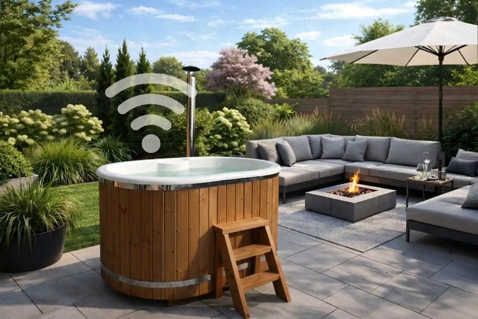 Hottub 2 pesoons met biokachel | Ticra Outdoor