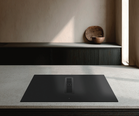 Luna inductiekookplaat met ingebouwde afzuigkap | Witt