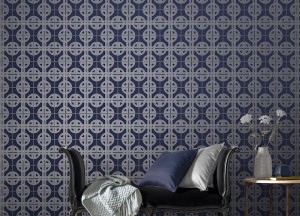 Behang met Oosters tintje - 