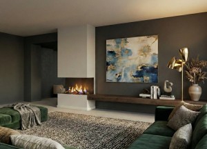 Bio-ethanol inbouwhaard - ELU B THREE SIDED 110/55 - Elu-Fire