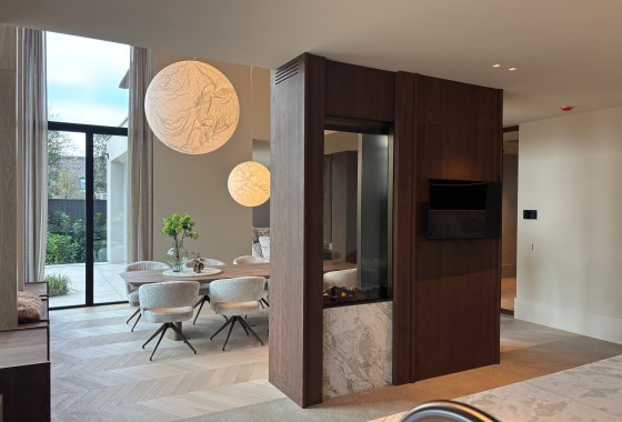 Deze moderne villa krijgt extra sfeer met twee Elu-fire haarden