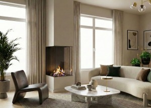 Bio-ethanol inbouwhaard - ELU B ROOM DIVIDER 60/80 - Elu-Fire