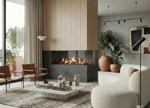 Bio-ethanol inbouwhaard - ELU B ROOM DIVIDER 110/40