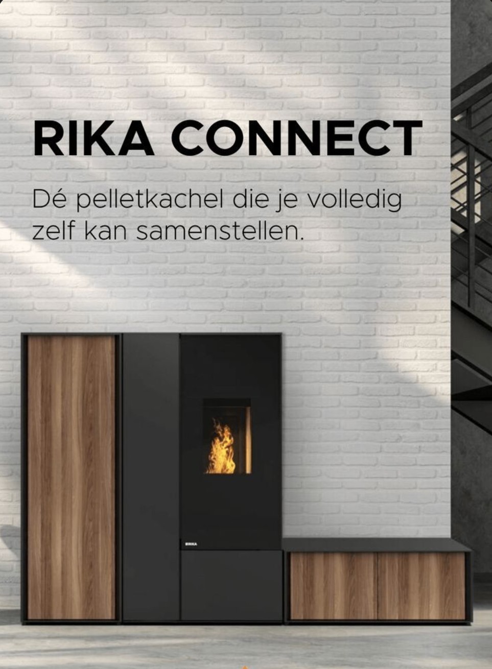RIKA Connect, dat is een pelletkachel en meubel in 1