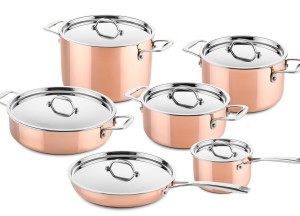 DUCQ Koperen Pannenset 6 delig – Inductie geschikt – Koper - 3 laags - DUCQ