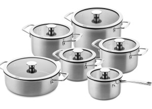 DUCQ Pannenset 6 delig - downdraft geschikt - 3 laags - DUCQ