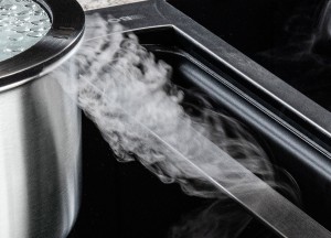DUCQ Pannenset 4 delig - downdraft geschikt - 3 laags - met glazen deksels