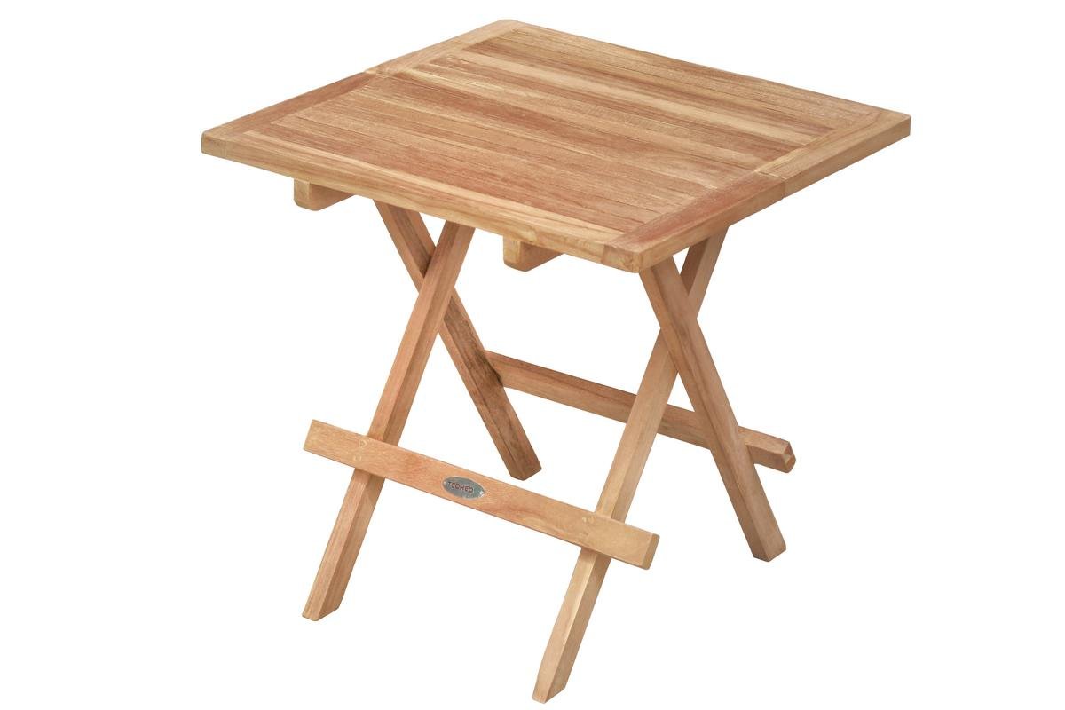 FSC® Teak Bijzettafel Slate – Inklapbaar &amp; Weerbestendig – 50x50cm