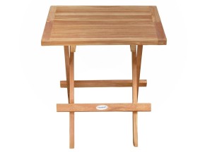 FSC® Teak Bijzettafel Slate – Inklapbaar &amp; Weerbestendig – 50x50cm
