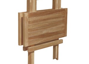 FSC® Teak Bijzettafel Slate – Inklapbaar &amp; Weerbestendig – 50x50cm