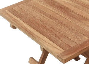 FSC® Teak Bijzettafel Slate – Inklapbaar &amp; Weerbestendig – 50x50cm