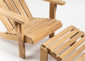 Adirondack Tuinstoel Teak + Voetenbank | FSC® Hout | Set