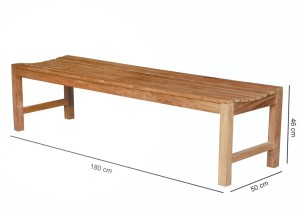 Slater Teak Tennisbank 180 cm | FSC Teak &amp; RVS Bouten