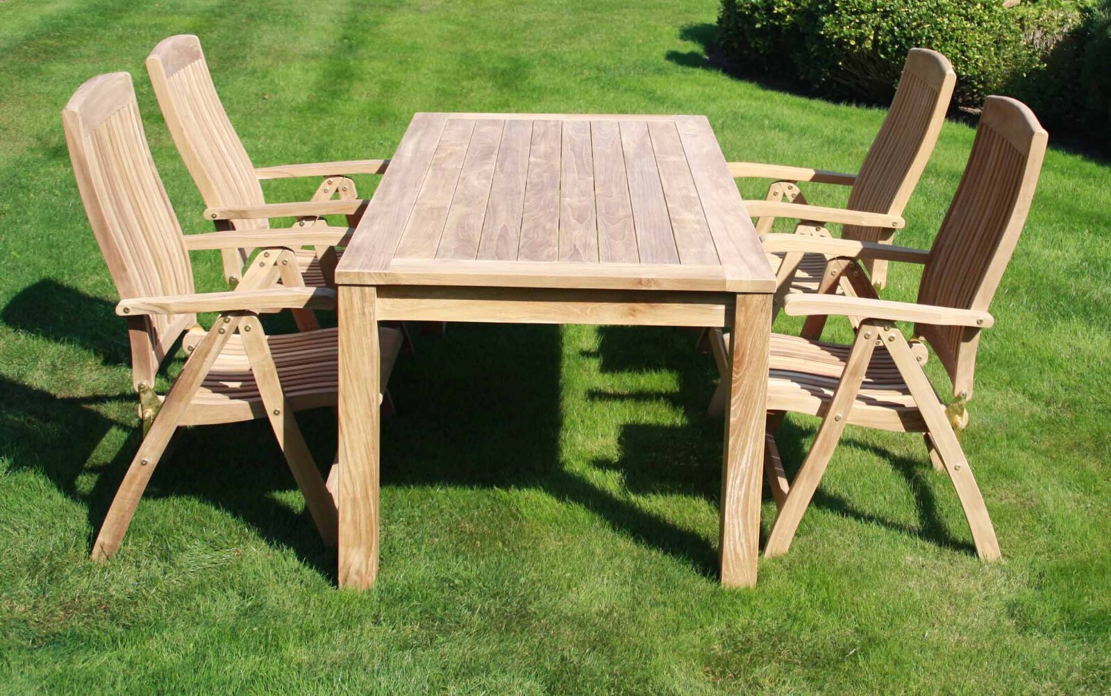 Teakhouten Tuintafel 200 x 95 x 76 (H ) Massief Teak Houten Tafel voor in de Tuin