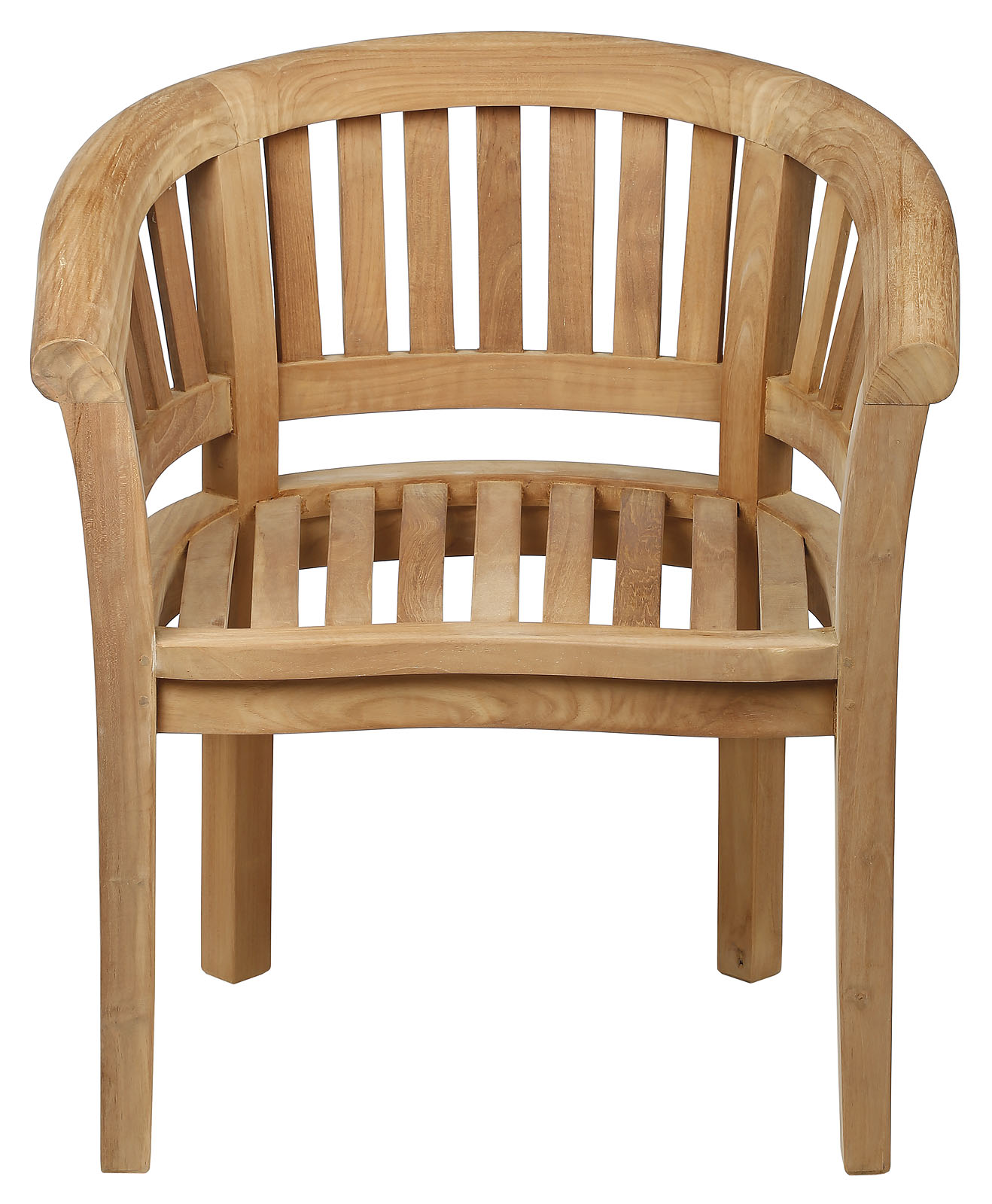 Peanut Teak Tuinstoel - Stijlvolle Zitervaring met Ronde Rug | 45x52.5x86