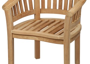 Peanut Teak Tuinstoel - Stijlvolle Zitervaring met Ronde Rug | 45x52.5x86