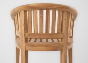 Peanut Teak Tuinstoel - Stijlvolle Zitervaring met Ronde Rug | 45x52.5x86