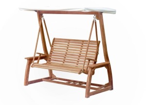 Teakhouten schommelbank 2 á 3 zits, 120 cm breed - Teakea