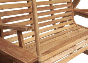 Teakhouten schommelbank 2 á 3 zits, 120 cm breed