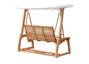 Teakhouten schommelbank 2 á 3 zits, 120 cm breed