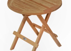 Rond Inklapbaar Tuintafeltje – Teakhout | 50 cm | Compact en Stijlvol - Teakea